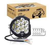 RIGIDON 1x Led Work Light Bar Side Shooter, 7 inch 75W 12V 24V for Car Off road Truck SUV UTE ATV 4x4 Boat, Flood Spot Combo Beam, Waterproof Outdoor Driving Lighting, 6000K White Fog Lamp (3 Modes)