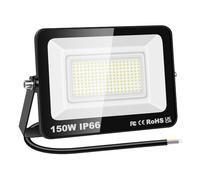 RIGIDON 1x Outdoor Flood led Work Light 150W 15000lm floodlight Cold White | no plug, 6000K, security lights, for garden yard lawn basketball football court patio landscape garage, IP66 waterproof