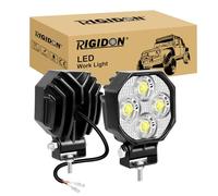 RIGIDON 2 Pcs Mini Led Work Light, 2.8 inch 16W 1600 LM Spotlight, 12V 24V Outdoor Driving Lamp for Car Off road Truck 4x4 SUV ATV Tractors Excavator Boat Motorbike Dirtbike, 6000K White, Fog Lamp