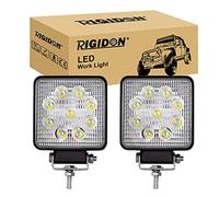 RIGIDON 2 Pcs Square Led Work Light, 4 inch 27W Spot Beam, 12V 24V Driving Lights Lamp for Car Off road Boat Truck 4x4 SUV ATV Tractors Excavator, 6000K White, Fog Lamp