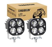 RIGIDON 2 Pcs Square Mini Led Work Light, 3 inch 30W Spotlight, 3000 lumen 12V 24V Outdoor Driving Lamp for Car Off road Boat Truck 4x4 SUV ATV Tractors Excavator Motorcycle, Fog Lamp, 6000K White