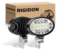 RIGIDON 2 x Oval LED Work Light, 5.5 Inch 20W 2000LM Fog Light, 12V 24V | Spot Flood, IP67 Waterproof, Driving Off Road Lamp for Motorcycle Truck 4X4 SUV ATV UTV Boat Pickup Car Tractor Excavator