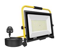 RIGIDON 200W Portable LED Work Light with 3M Cord, 20000LM Job Site Light, 6000K IP66 Waterproof Outdoor Indoor Floodlight for Workshop Garage Construction