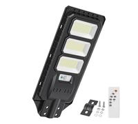 RIGIDON 288 LEDs Solar Street Lights Outdoor, Dusk to Dawn, 6000K White | Radar Motion Sensor, Remote Control, Timed lighting, Pole not Included, IP66, Security Flood Light for Yard, Parking Lot