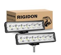RIGIDON 2PCS 18W LED Fog Lights Bar, Mini Spot Work Light Single Row Driving Off-Road for Truck Pickup ATV UTV 4X4WD Forklift SUV