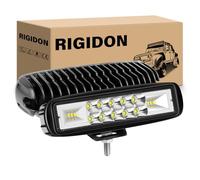 RIGIDON 2PCS 24W LED Fog Light,6 Inch 7D Spot Flood Combo LED Light Bar 12V 24V Driving Boat Off-Road Work Light for Truck Car Pickup SUV ATV UTV 4X4WD Forklift