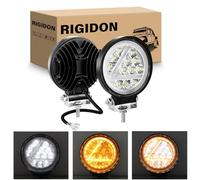 RIGIDON 2PCS 36W LED Fog Lights,4Inch White Amber Combo Spot LED Work Light Off-Road for Truck Pickup ATV UTV 4X4WD Forklift SUV