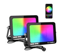 RIGIDON 2X 100W smart Outdoor RGB led floodlight APP Remote Control IP66