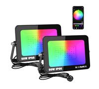 RIGIDON 2X 50W smart Outdoor RGB led floodlight APP Remote Control IP66