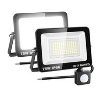 RIGIDON 2X 75W Pir Motion Sensor Outdoor Security Light led floodlight