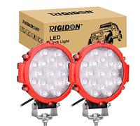 RIGIDON 2x Round led work light 7inch 51W spot driving lamp 12V 24V red