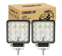RIGIDON 2x square led work light 4inch 48W flood driving fog lamp 12V 24V