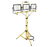 RIGIDON 300W Tripod Stand LED Work Light, 3 Adjustable Head Floodlight, Flexible Portable Job Site Light, 30000LM 110V 240V Outdoor Indoor worklight for Workshop, Garage, Construction, Basement
