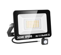 RIGIDON 30W Flood Light Outdoor Motion Sensor, Warm White Security Light | 4000K, PIR, 3000LM, Super Bright, IP66 Waterproof, Garden Wall Floodlight for Garage, Yard, Sports Ground, Patio
