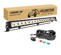 RIGIDON 34 inch 120W 12000LM car led light bar amber DRL with 12V harness | Long range, Spotlight, For Off road Truck SUV ATV UTE 4x4 vehicle Boat, Waterproof, 6000K White, driving, fog, countryside