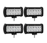 RIGIDON 4Pcs Led Work Light Bar, 7 inch 36W Flood Beam, 12V 24V Driving Lights Lamp for Car Off road Boat Truck 4x4 SUV ATV Tractors Excavator, 6000K White Fog Lamp