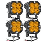 RIGIDON 4x Square led work light 3inch 30W 3000lm spot driving lamp 12V 24V