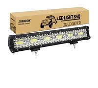 RIGIDON 8D Led Work Light Bar, 17 inch 360W 12V 24V 7D Tri Row Fog Light for Car Off road Truck SUV ATV 4x4 Boat, Flood Spot Combo Beam, Waterproof Outdoor Driving Lighting, 6000K White