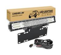 RIGIDON Car Led Light Bar 20 inch 288W With Licence Number Bumper Plate Mounting Bracket 12V Wiring Harness Cable Kit For Off road Truck SUV UTE ATV 4x4, Flood Spot Combo, Driving Work Lamp, 6000K