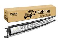 RIGIDON Car Led Light Bar Curved 32 inch 405W, 7D Tri row 12V 24V for Car Off road Truck SUV UTE ATV 4x4, Flood Spot Combo Beam, Waterproof Driving Work Lamp, 6000K White