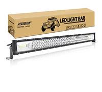 RIGIDON Car Led Light Bar Straight 32 inch 405W, 7D Tri row 12V 24V for Car Off road Truck SUV UTE ATV 4x4, Flood Spot Combo Beam, Waterproof Driving Work Lamp, 6000K White
