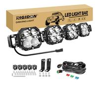RIGIDON Car led work light bar with 12V DT harness kit 28 inch 120W 10000LM | Long range, Flood spot combo, For Off road Truck SUV UTE 4x4 vehicle Boat, Waterproof, 6000K White, driving, fog, headlight