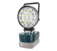 RIGIDON Cordless Portable LED Work Light for Bosch 18V Battery, 4 inch 42W Floodlight for Outdoor Low Voltage Clamping Lighting, Workshop, Garage, Jobsite, Car Repairing, (No Battery)