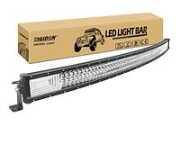 RIGIDON Curved Thin Slim Led Light Bar 52 inch 675W, 7D Tri Row 12V 24V Fog Light for Car Off Road Truck SUV UTE ATV 4x4, Flood Spot Combo Beam, Waterproof Driving Work Lamp, 6000K White Lighting