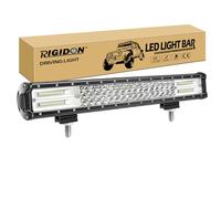 RIGIDON Driving Led Light Bar 20 inch 288W, 7D Tri Row 12V 24V for Car Off Road Truck SUV UTE ATV 4x4, Flood Spot Combo Beam, Waterproof Driving Work Lamp, 6000K White Fog Light