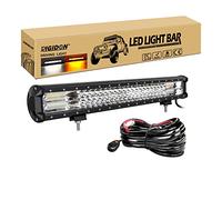 RIGIDON Dual color strobe led light bar with 12V harness kit 23 inch 324W
