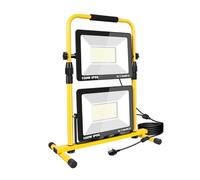 RIGIDON Flexible Portable Stand Led Work Light, 2X 100W 20000 Lumens, Folding Floodlight, Job Site Lights for Home, Workshop, Garage, Garden, Security, Outdoor Lighting, 6000K 5M Wire with Plug