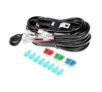 RIGIDON LED Light Bar Wire Harness Kit 12V 18AWG On Off Switch Power Relay Blade Fuse Automotive Wire for Fog Off Road ATV SUV Trucks(for 4 Light Bar Max 300W)