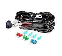 RIGIDON LED Light Bar Wire Harness Kit 12V 18AWG Rocker Switch Power Relay Blade Fuse Automotive Wire for Fog Work Light Off Road ATV SUV Trucks(for 2 Light Bar Max 300W)