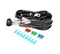 RIGIDON LED Light Bar Wire Harness Kit 12V 18AWG Rocker Switch Power Relay Blade Fuse Automotive Wire for Fog Light Bar Off Road ATV SUV Trucks(for 4 Light Bar Max 300W)