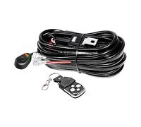 RIGIDON LED Light Bar Wire Harness Kit with Wireless Remote Control 12V 18AWG Strobe Switch Power Relay Blade Fuse Automotive Wire for Fog Light Off Road ATV SUV Trucks(for 1 Light Bar Max 300W)
