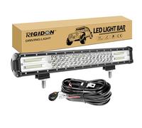 RIGIDON led Light bar with 12V Wiring Harness kit 20 inch 288W Driving lamp