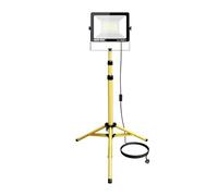 RIGIDON LED Work Light with Stand,100W Single Head Portable Job Site Lights 175V to 265V 10000LM IP66 Waterproof Outdoor Indoor Worklight with 5M Cord Plug for Workshop, Garage, Construction, Basement