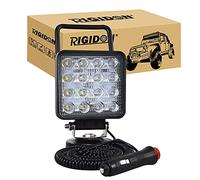 RIGIDON Portable Magnetic Base Square Led Work Light, 4 inch 48W Spot Beam, 12V 24V Driving Lights Lamp for Car Off road Truck 4x4 SUV ATV Tractors Excavator, 6000K White, Fog Lamp Led Search Lights