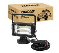 RIGIDON Portable Magnetic Base Square Led Work Light, 5 inch 72W Flood Beam, 12V 24V Driving Lamp for Car Off Road Truck 4x4 SUV ATV Tractors Excavator, 6000K White, Search Lights