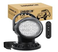 RIGIDON Security Emergency Led Search Lights, 38W 3800LM Portable Strobe Spotlight, Strong Magnetic 360° Rotating Remote Control Led Work Light for Car Off Road Truck 4x4 Pickup Boat Marine