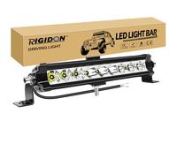 RIGIDON Single Row Car Led Light Bar, 11 inch 30W 3000 Lumens, Flood Spot Combo Beam for Off road Truck SUV UTE ATV 4x4 Boat Tractor, Driving Lamp, 6000K White Fog Lamp, Led Headlights, 12V 24V DC