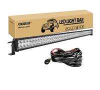 RIGIDON Straight 52 inch 300W Car Led Light Bar, With 12V Wiring Harness Cable Kit for Car Off road Truck SUV ATV 4x4, Flood Spot Combo Beam, Waterproof Driving Work Lamp Fog Lights, 6000K White