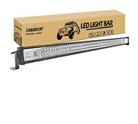 RIGIDON Straight Thin Slim Led Light Bar 52 inch 675W, 7D Tri Row 12V 24V Fog Light for Car Off Road Truck SUV UTE ATV 4x4, Flood Spot Combo Beam, Waterproof Driving Work Lamp, 6000K White