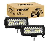 RIGIDON Tri Row car 4x4 led Work Light bar, 2X 7 inch 120W 12V 24V Fog lamp