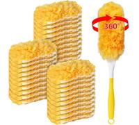 Rigidstone 30 Dust Magnet Set for Swiffer Duster 360° Electrostatic Disposable Spring Bars for Cleaning, Duster Ideal Cleaning Dust, Dirt, Cars
