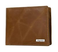 RIGOHILL Martoin Tan Crunch Mens Leather Wallet | Leather Wallet for Men | RFID Mens Wallet, Tan, Casual, Tan, Casual