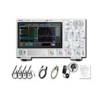 RIGOL DHO814 Portable Digital Oscilloscope, 100MHz Bandwidth, 4 Analogue Channels, 12bit Vertical Resolution, Low Noise Floor, Mobile Power Supply Supportable