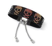 Rigoorium Ghost Charm Bracelet for Women Men - Halloween Jewelry with Sparkling Rhinestones, Adjustable Chain Spooky Costume Party Gift, One Size, Rhinestone, No Gemstone
