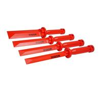 RIGOR 56006 Non-Marring Plastic Scraper Chisel Set, 4-Piece | Four Blade Widths for various uses | No-Scratch Chisel Remover Tool Kit for Removing Trim, Gaskets, Adhesives, Caulk, Decals, and More.