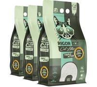 Rigor Cat Ultra Clumping Bentonite Cat Litter - Strong Odour Control, Low Dust, Fast Absorbing, Indoor Cat Litter, Aloe Vera (3 Pack - 30L)